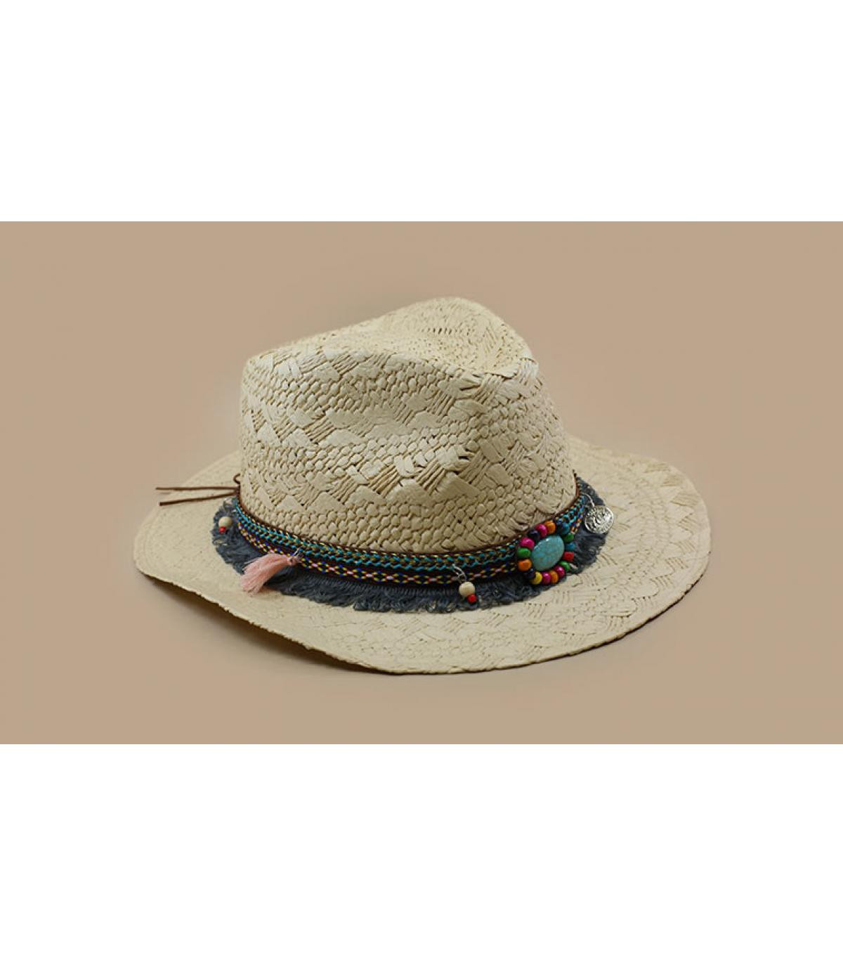 M by Flechet cappello da cowboy donna paglia